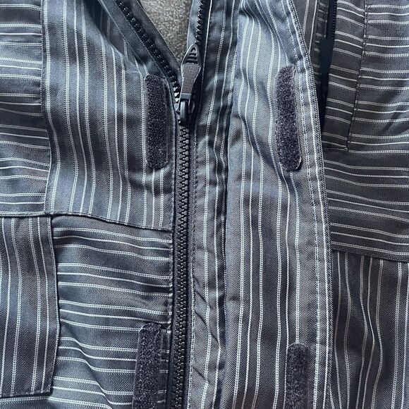 RIPZONE Snow Jacket Youth Small Grey Striped Core 5000MM FLEECE Lined Hooded Ski - Picture 14 of 16